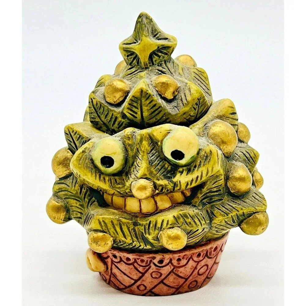 Harmony Ball Pot Bellys Green Gleamer Christmas Tree Seasonal Figurine‎ 2002